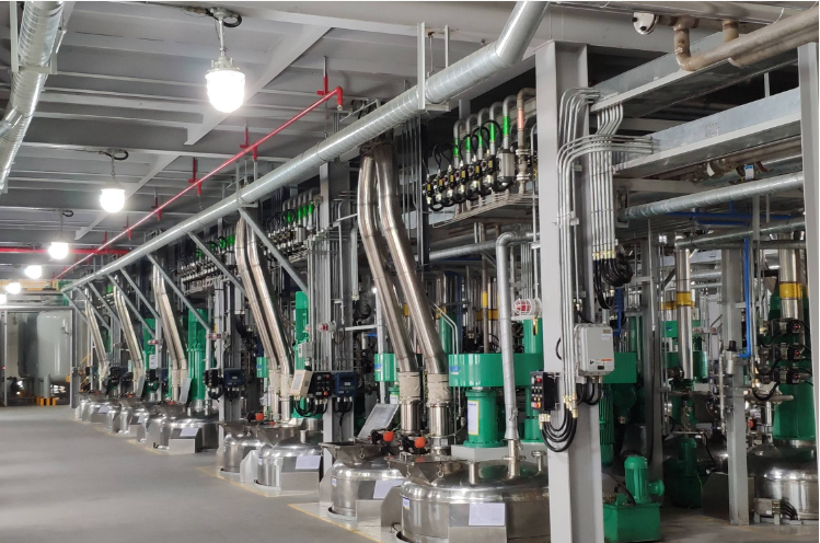 電池隔膜原材料涂料稱重自動配料系統